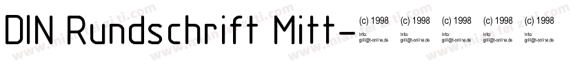 DIN Rundschrift Mitt字体转换